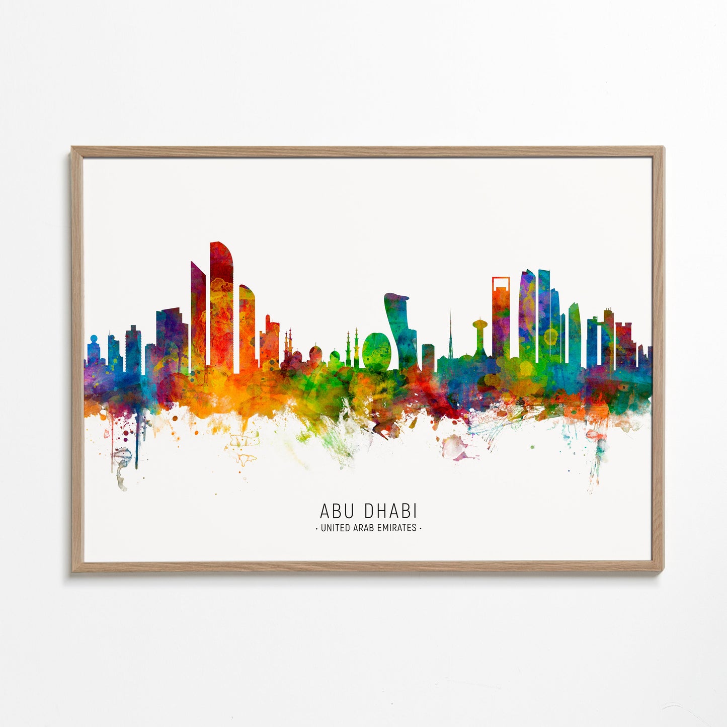 Abu Dhabi Skyline multicolor