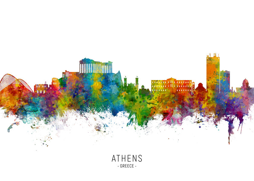 Athens Skyline multicolor
