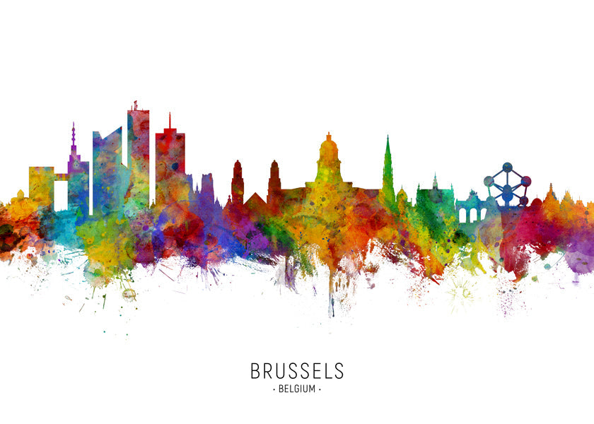 Brussels Skyline multicolor