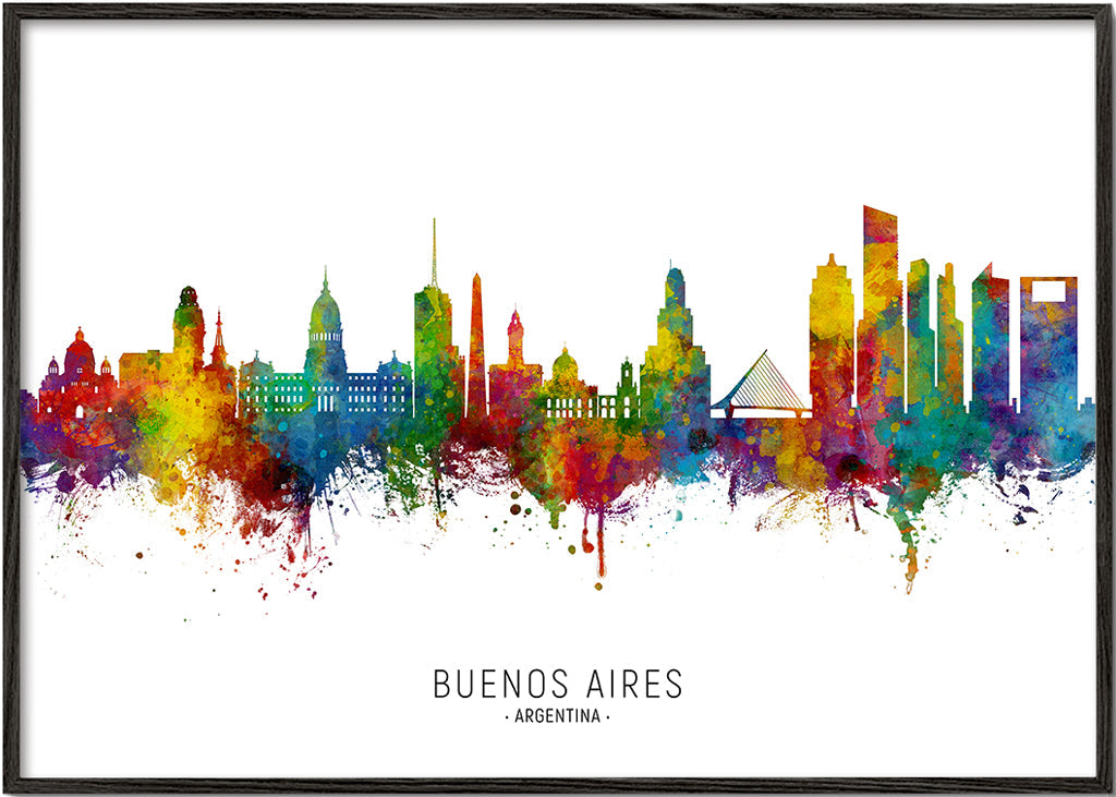 Buenos Aires Skyline multicolor