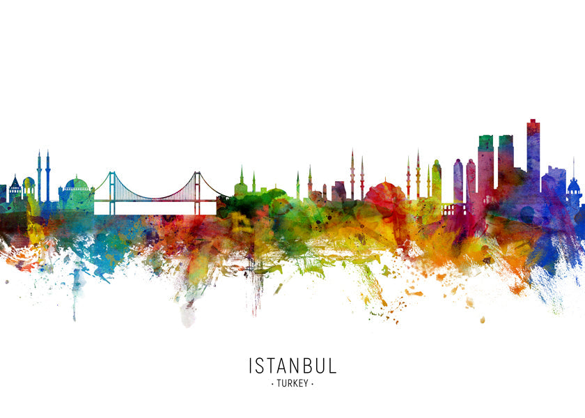 Istanbul Skyline multicolor