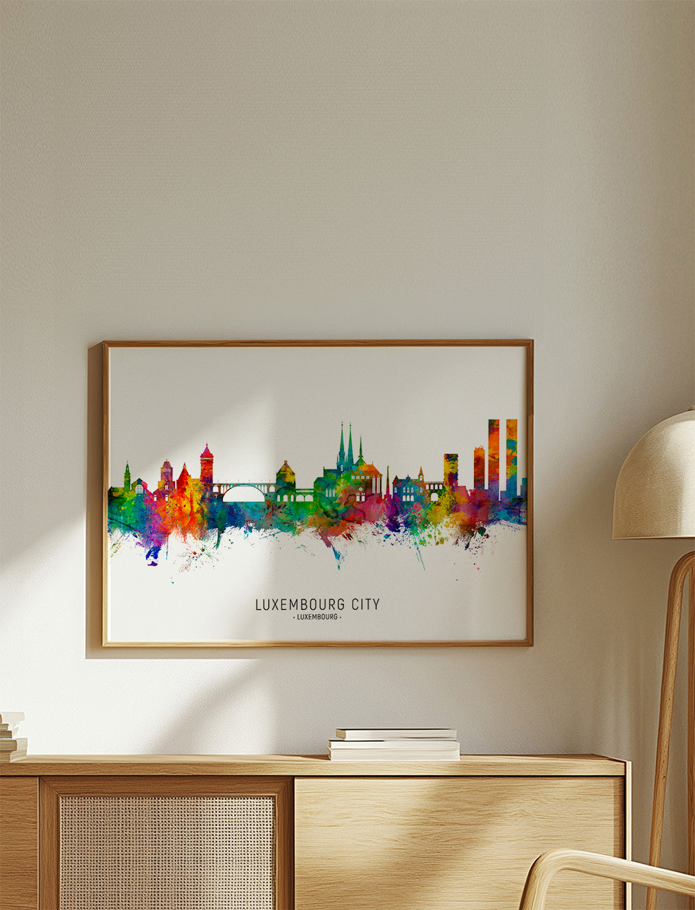 Luxembourg City Skyline multicolor