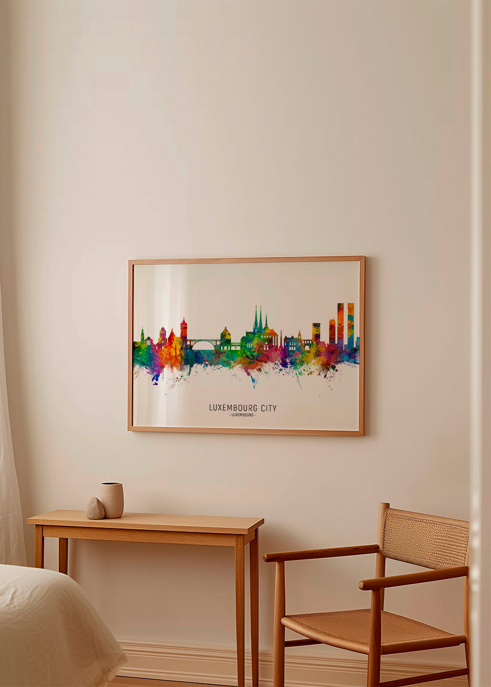 Luxembourg City Skyline multicolor