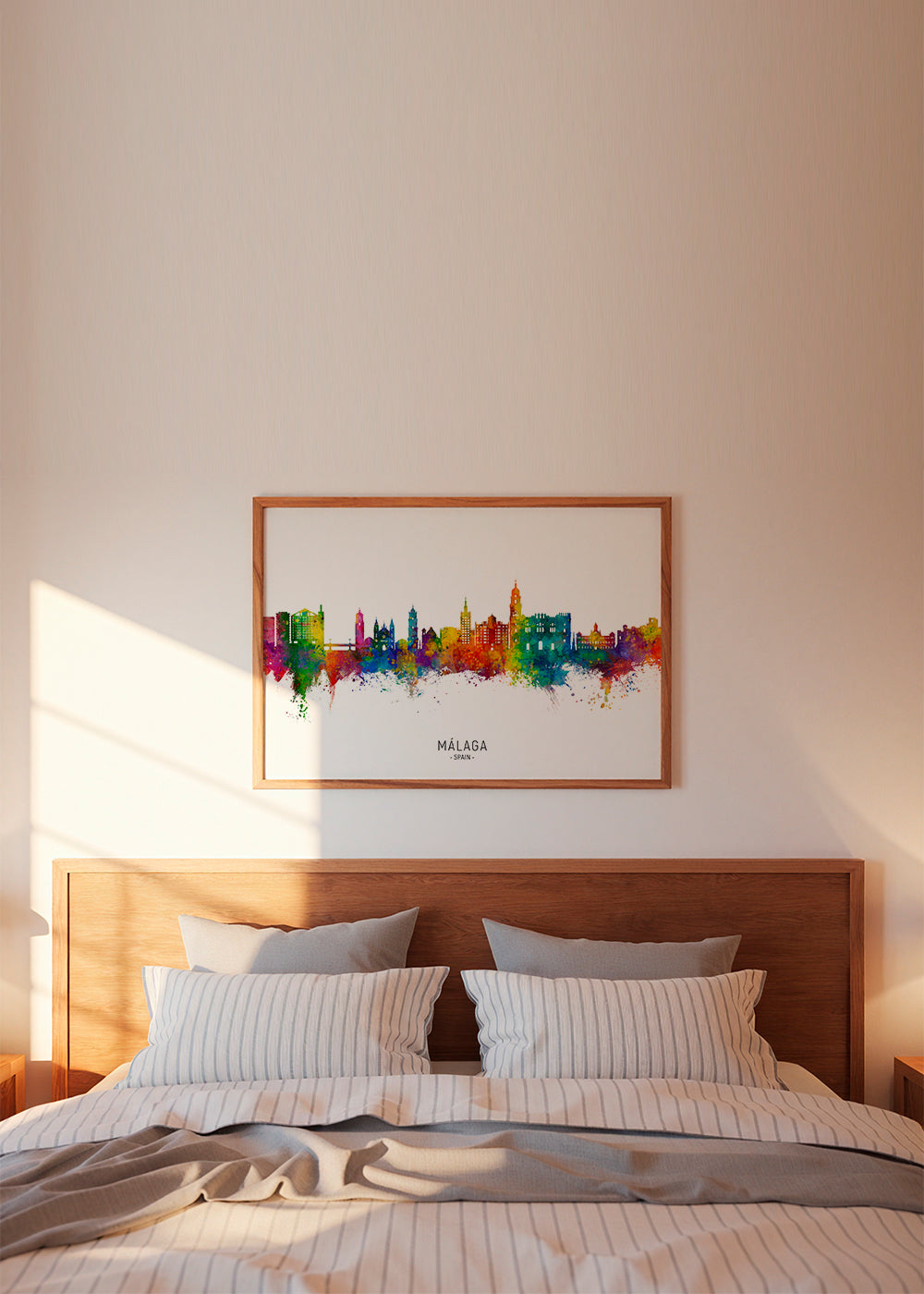 Málaga Skyline multicolor