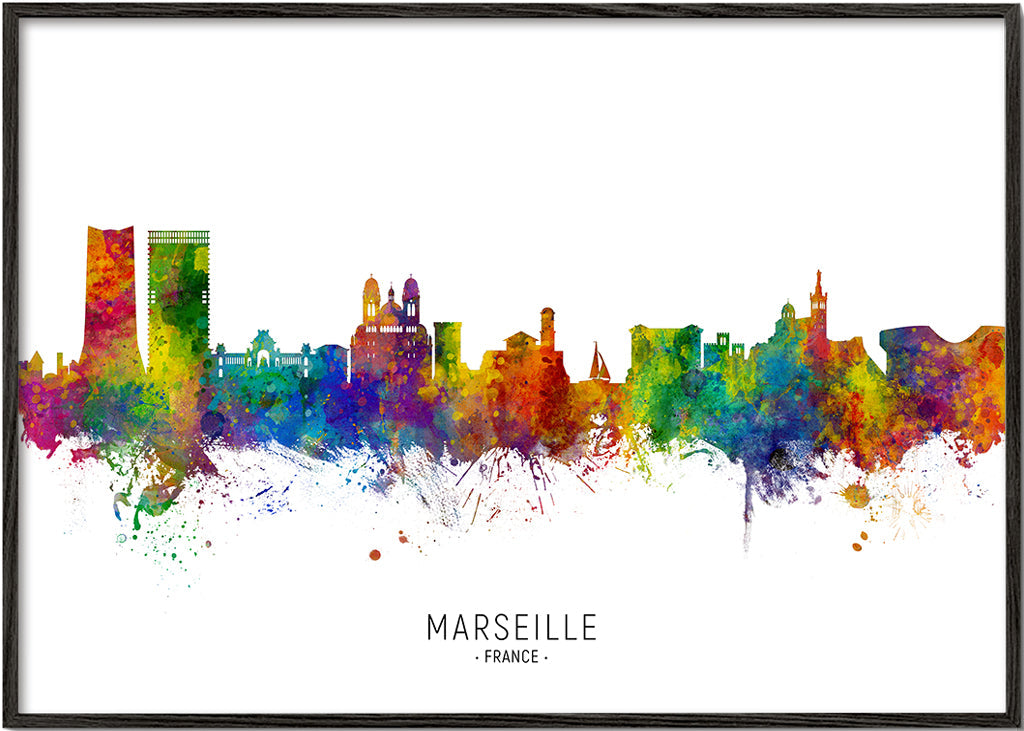 Marseille Skyline multicolor