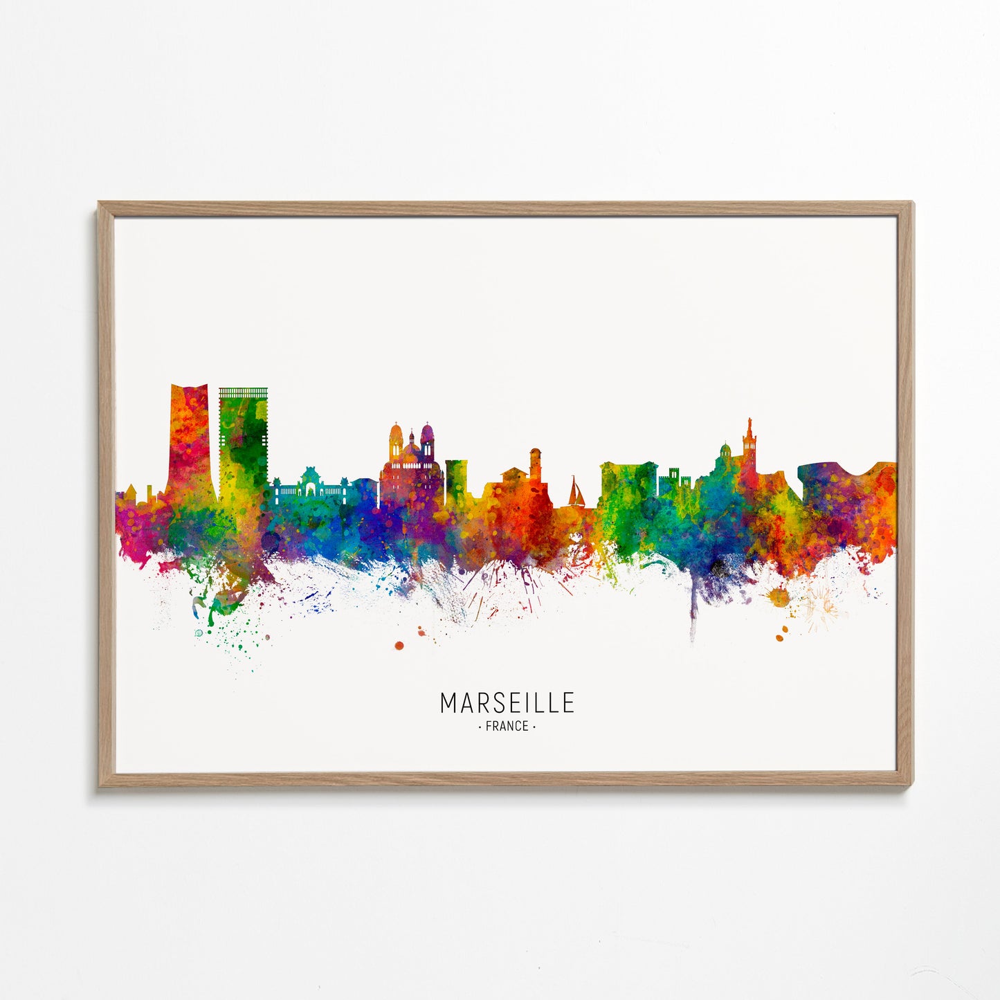 Marseille Skyline multicolor