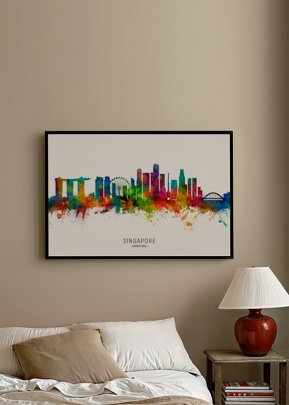 Singapore Skyline multicolor