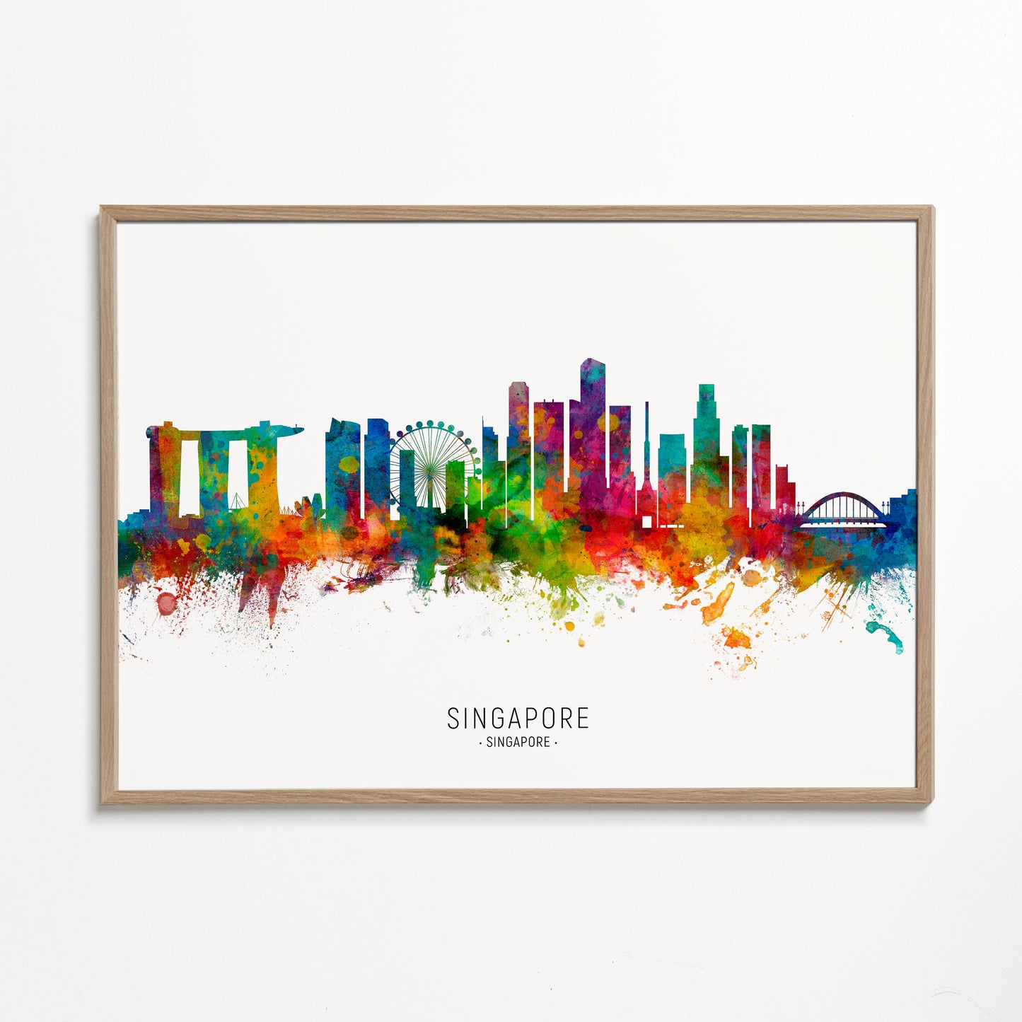 Singapore Skyline multicolor