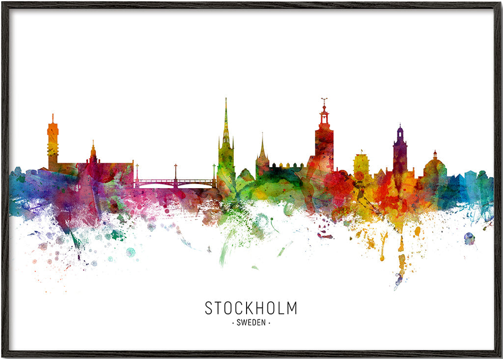 Stockholm Skyline multicolor