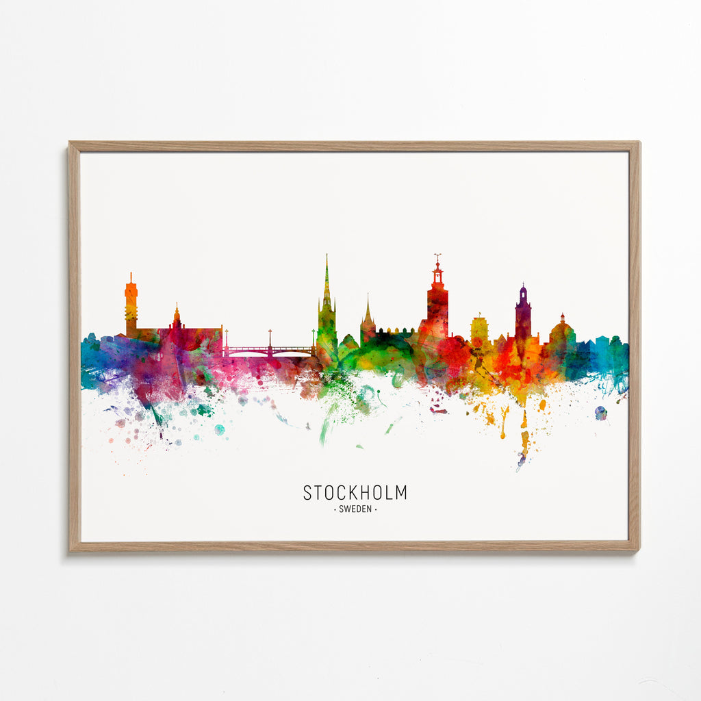 Stockholm Skyline multicolor