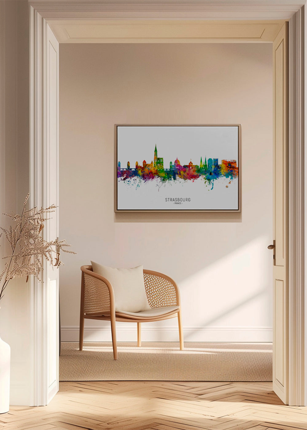 Strasbourg Skyline multicolor