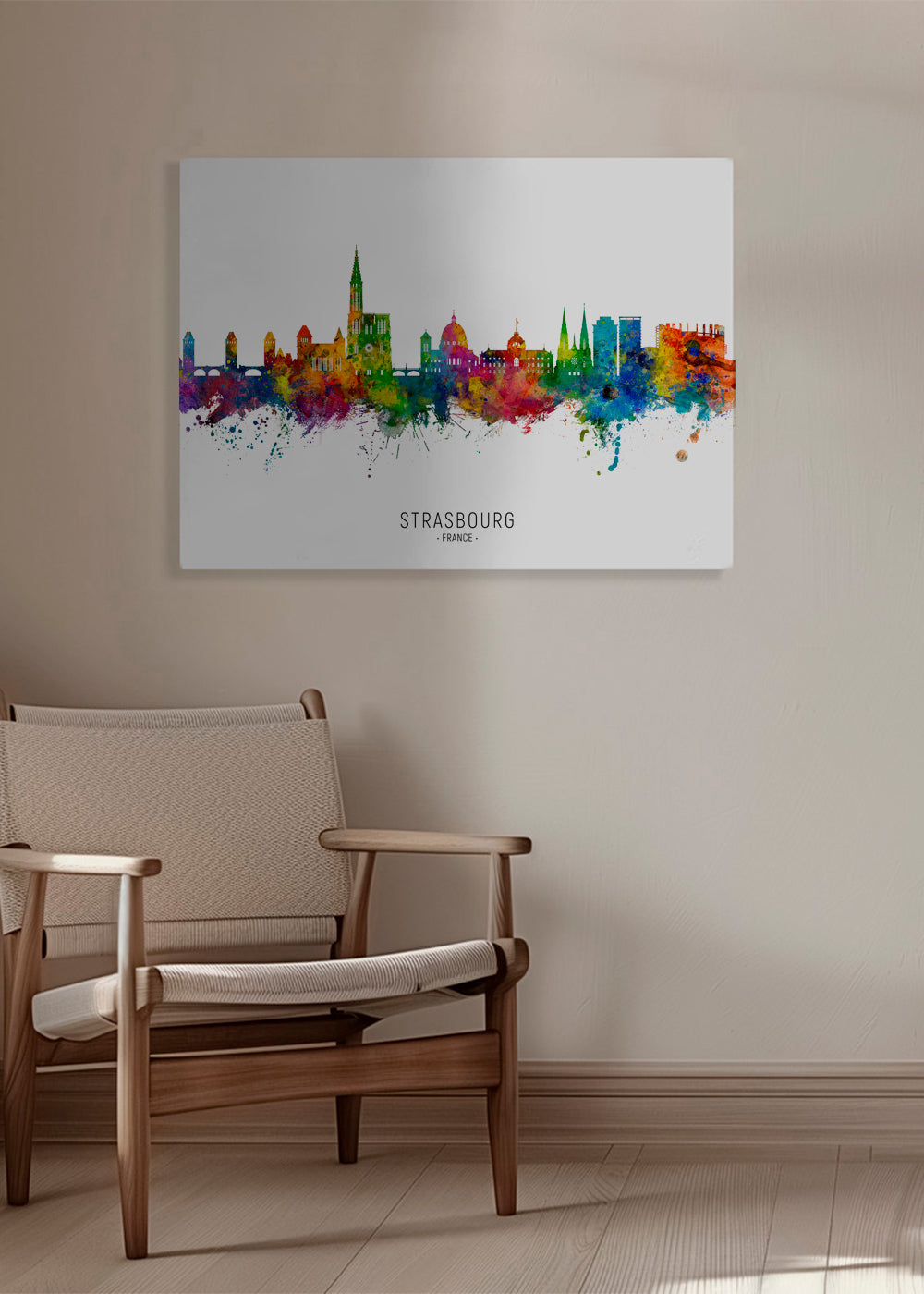 Strasbourg Skyline multicolor