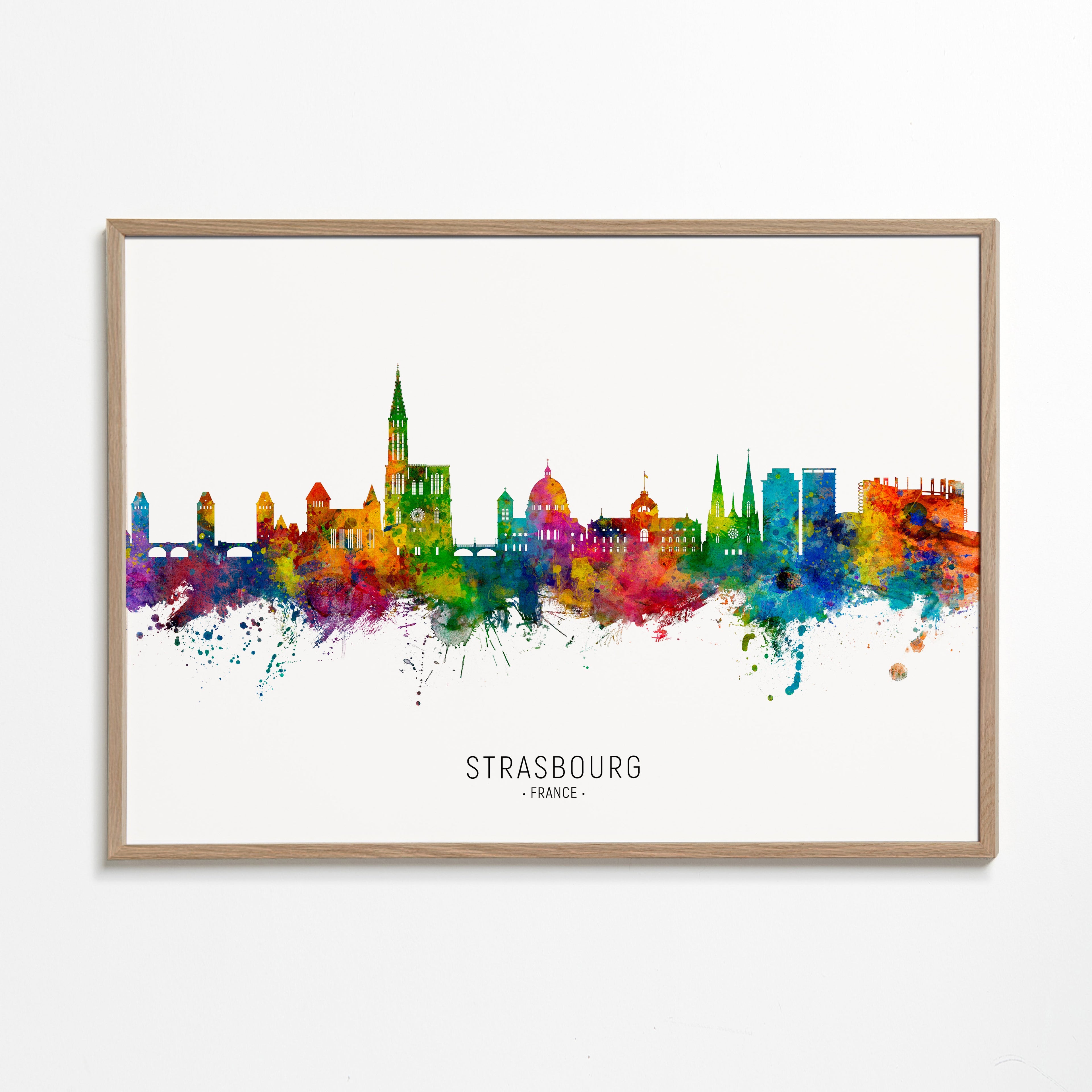 Strasbourg Skyline multicolor