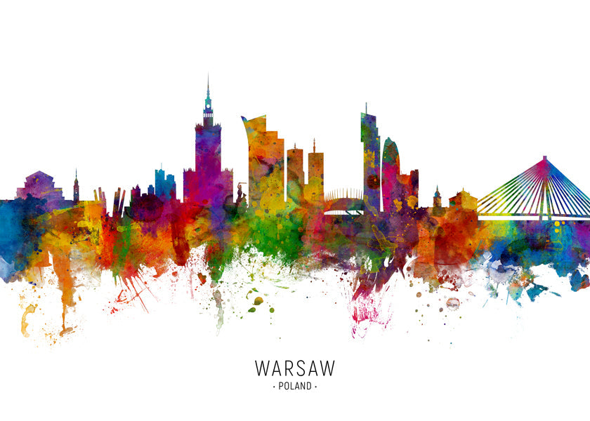 Warsaw Skyline multicolor