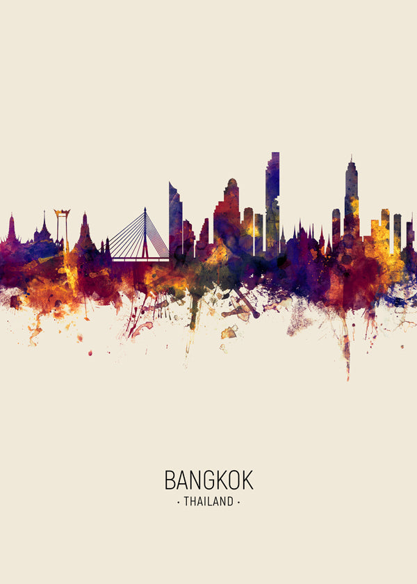 Bangkok Skyline beige