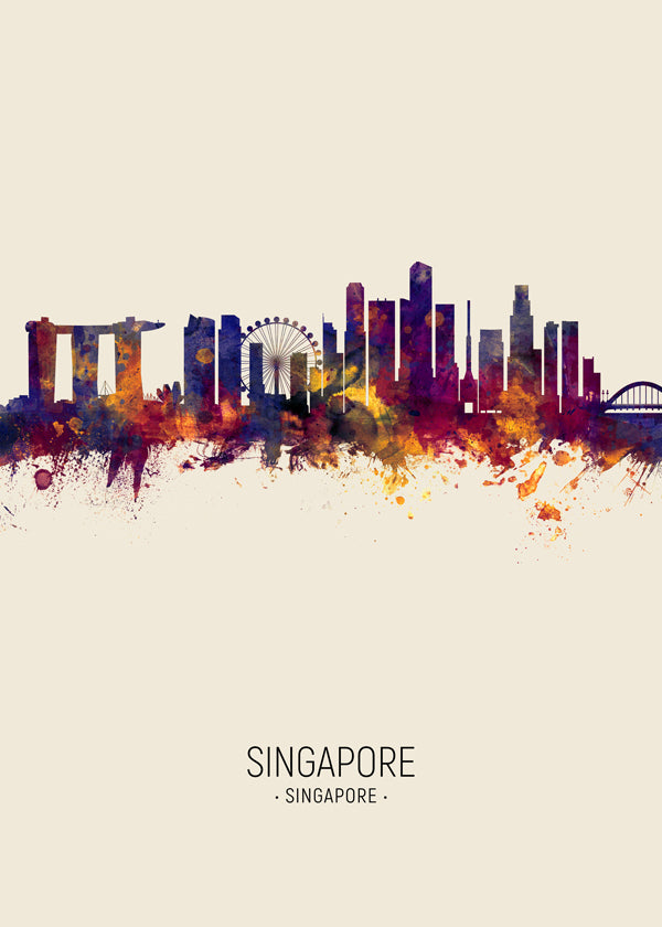 Singapore Skyline beige