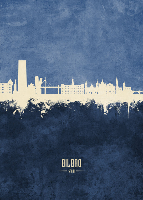 Bilbao Skyline azul