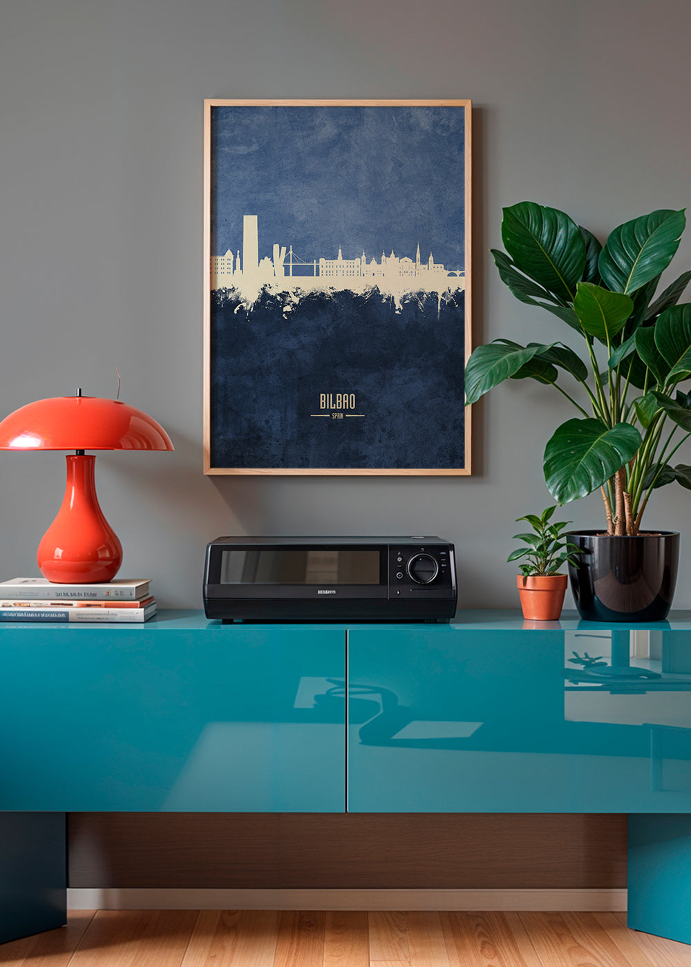 Bilbao Skyline azul