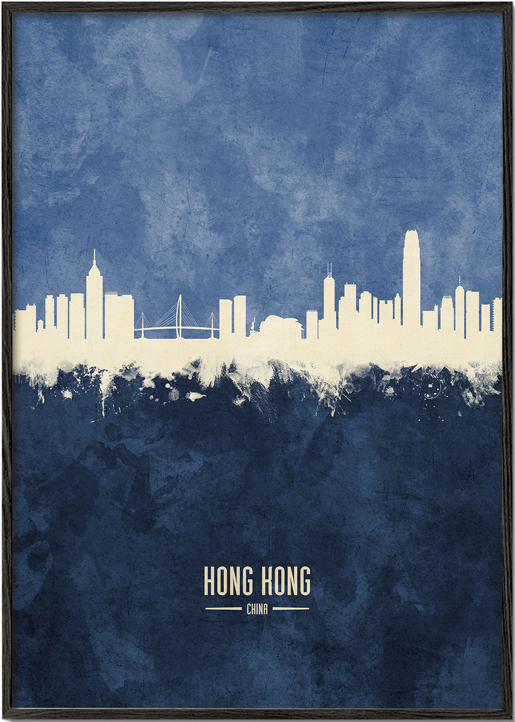 Hong Kong Skyline azul