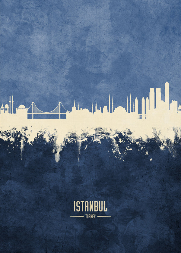 Istanbul Skyline azul