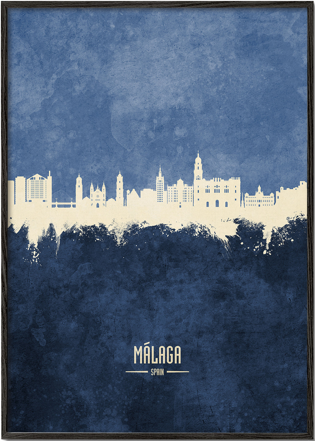 Málaga Skyline azul