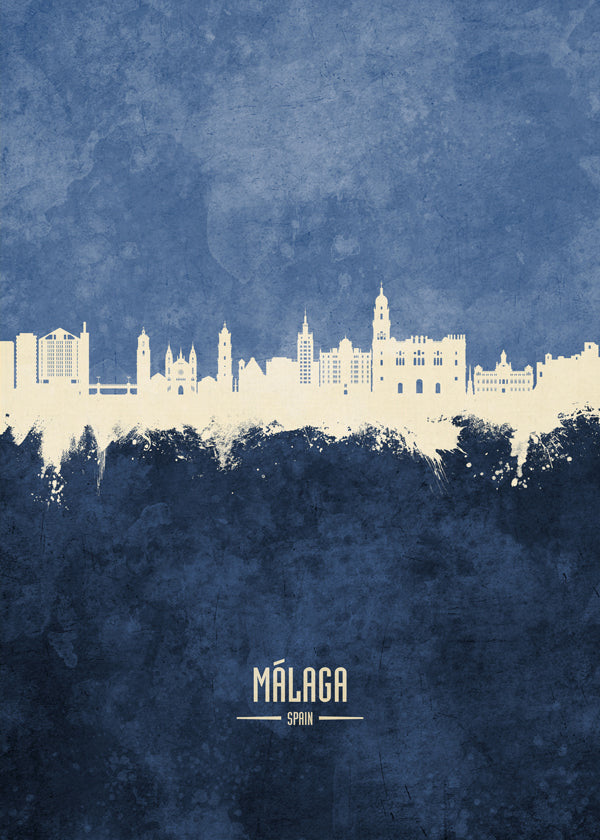 Málaga Skyline azul