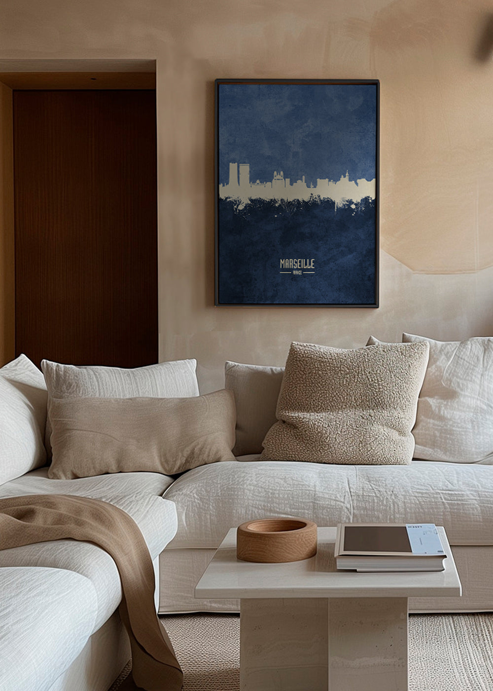 Marseille Skyline azul