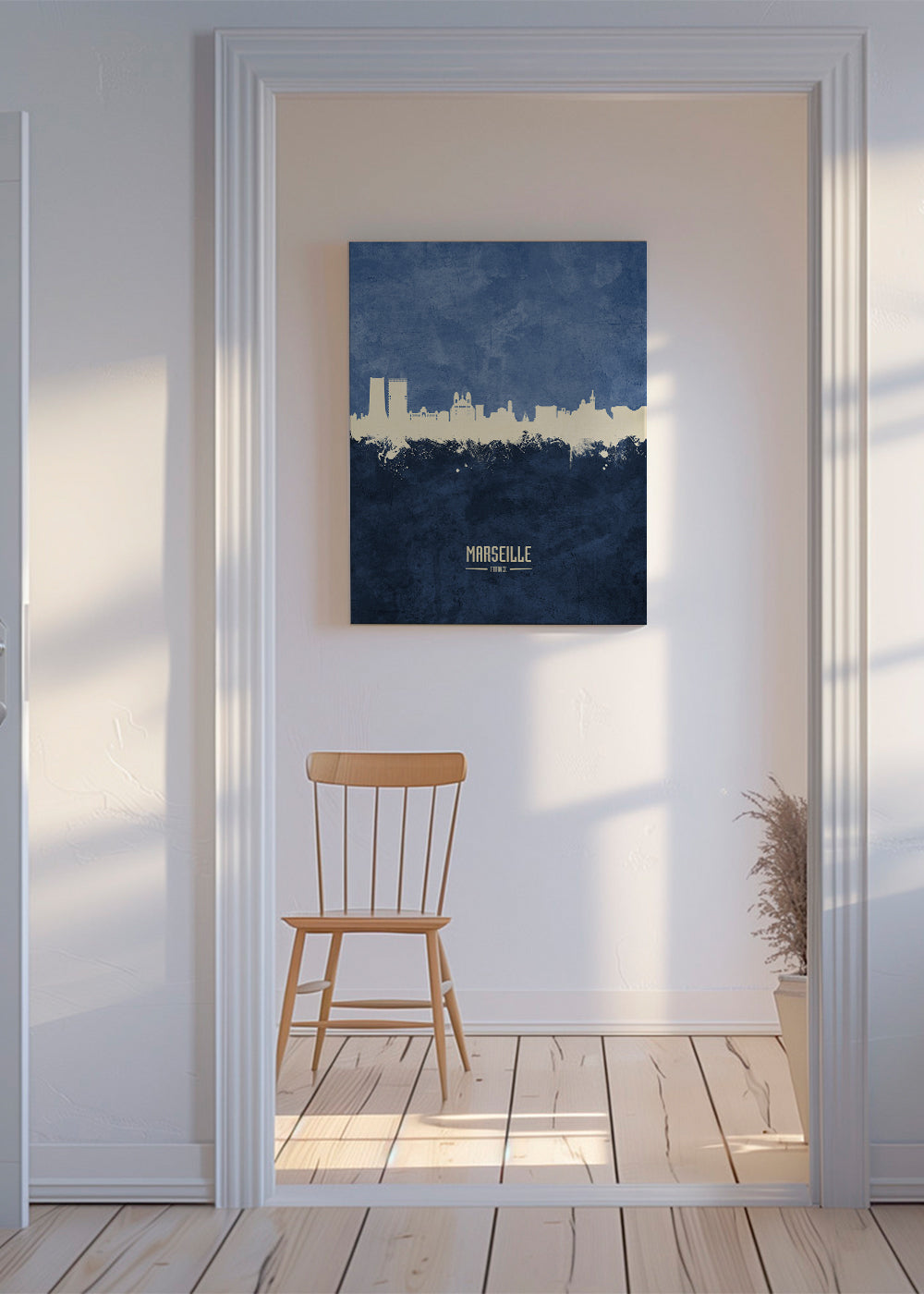 Marseille Skyline azul