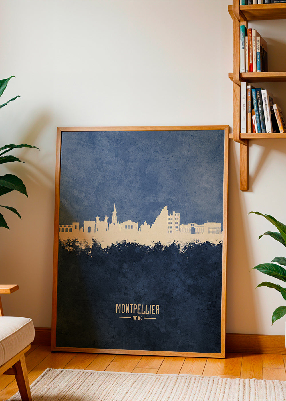 Montpellier Skyline azul