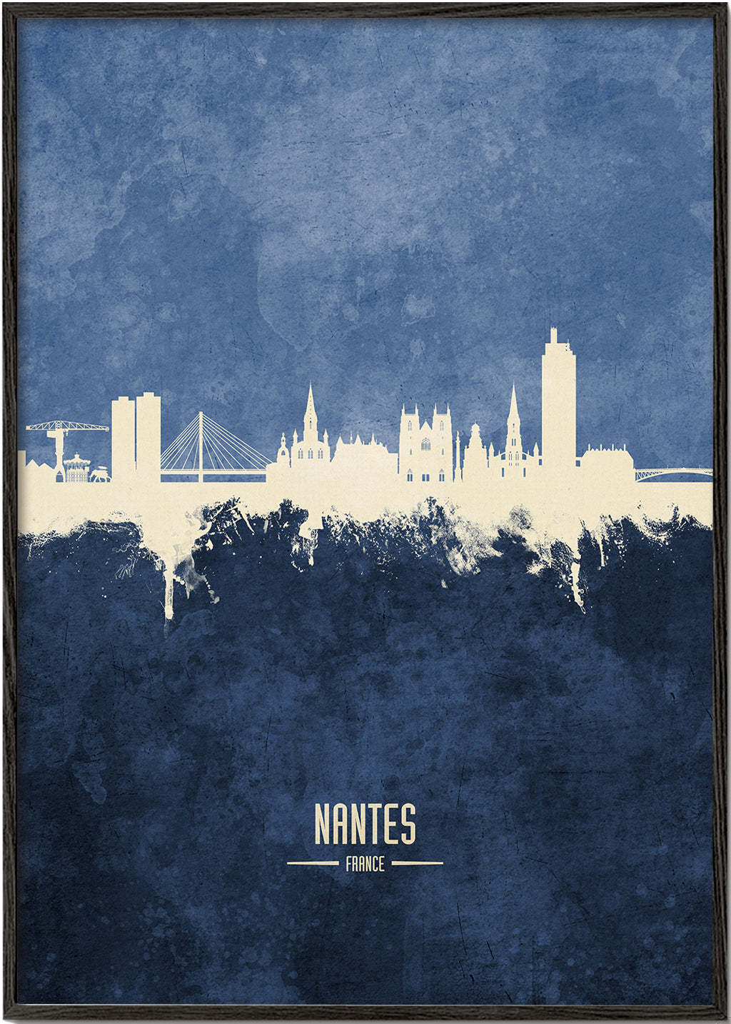 Nantes Skyline azul