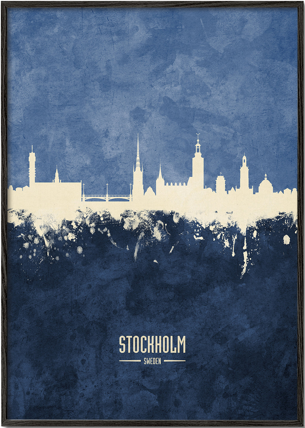 Stockholm Skyline azul