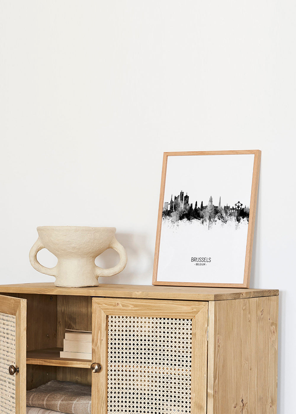 Brussels Skyline blanco y negro
