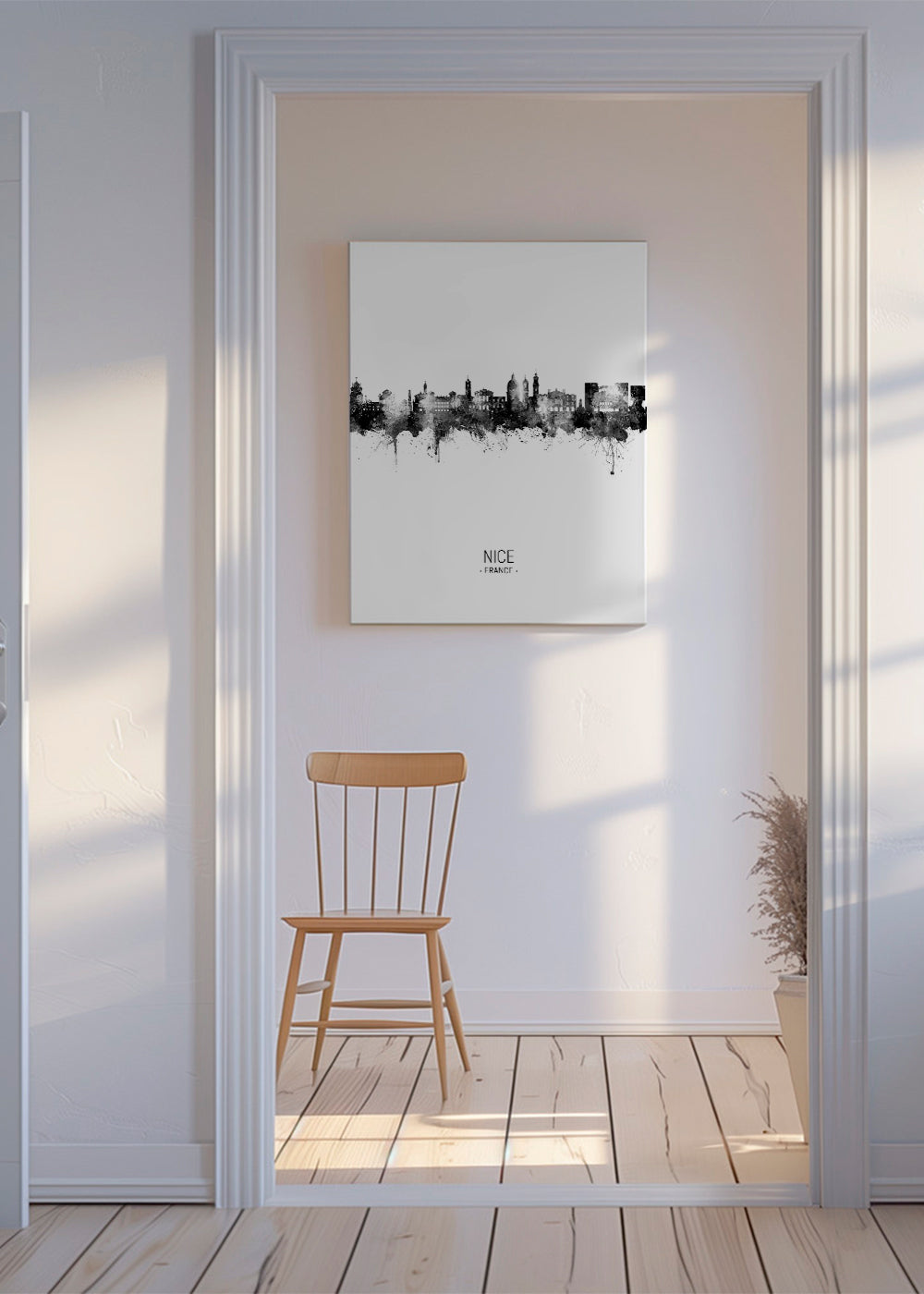 Nice Skyline blanco y negro