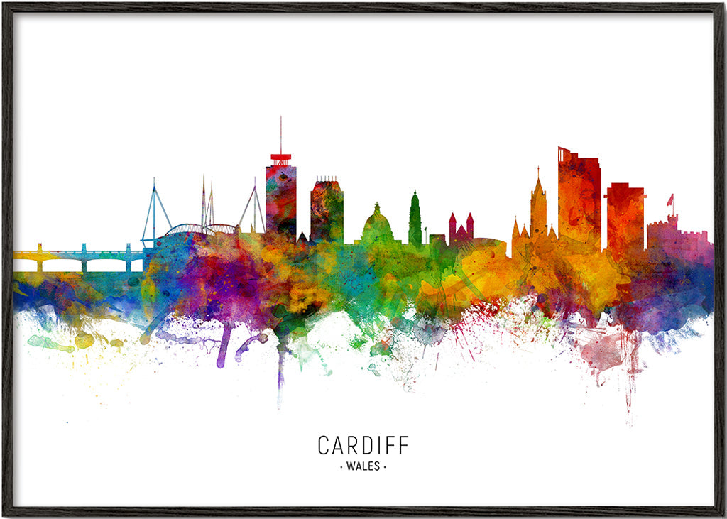 Cardiff Skyline multicolor