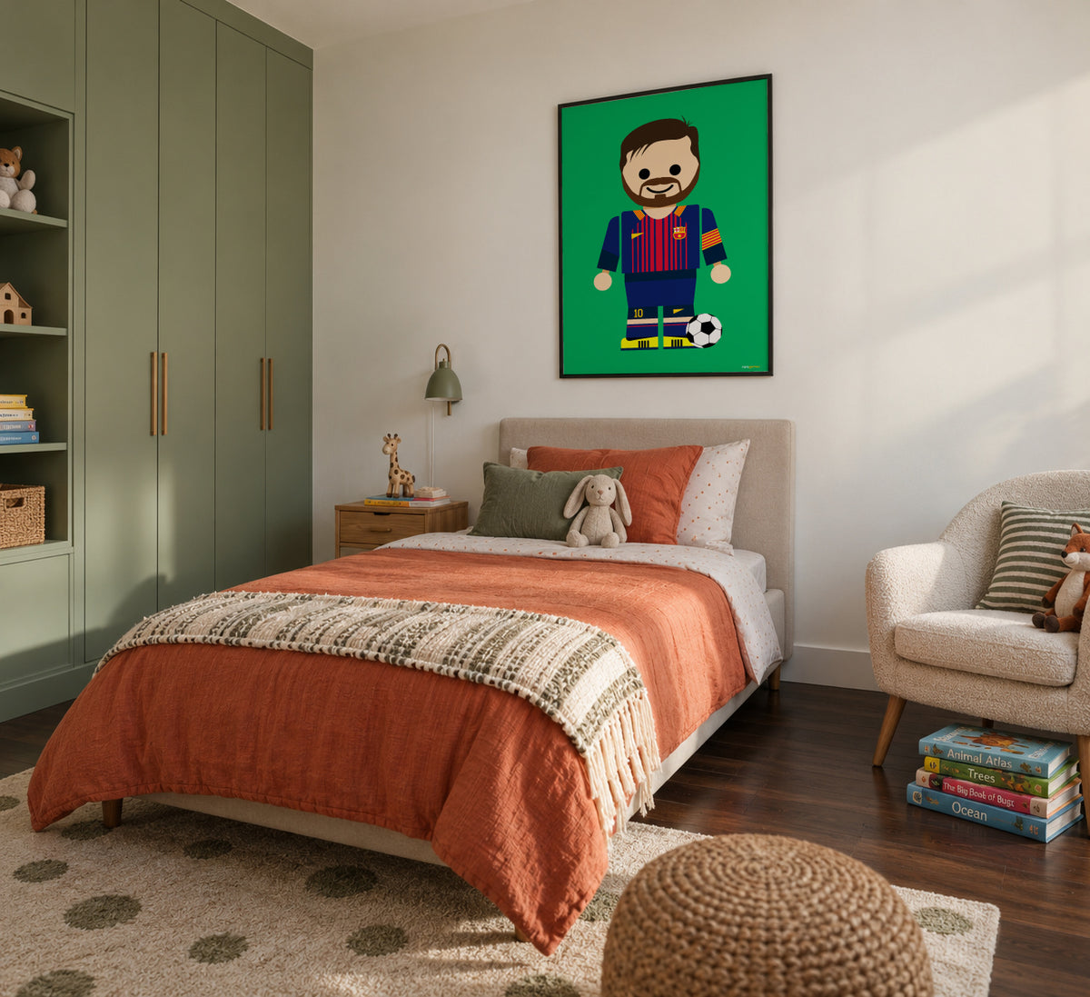 Toy Messi - Framed poster in an interior
