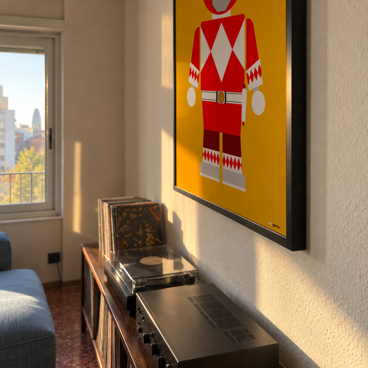 Toy Power Ranger Red - Framed poster detail