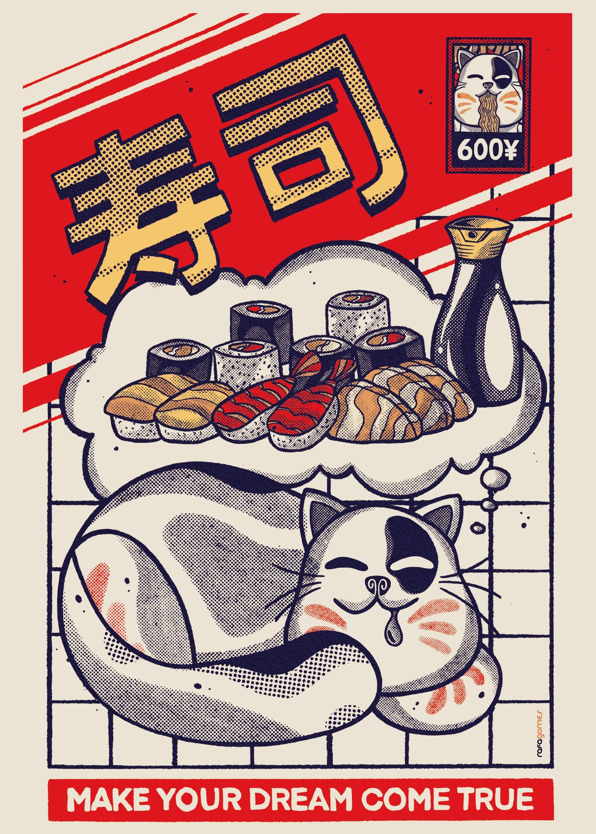Dreamin About Sushi - Unframed art print