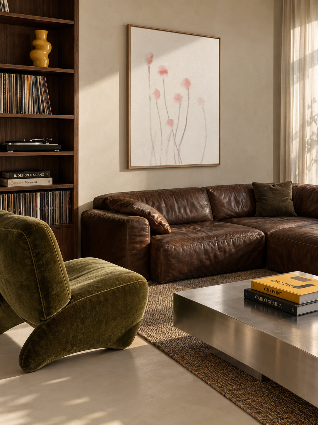 Botanicals 3 - Framed canvas in an interior