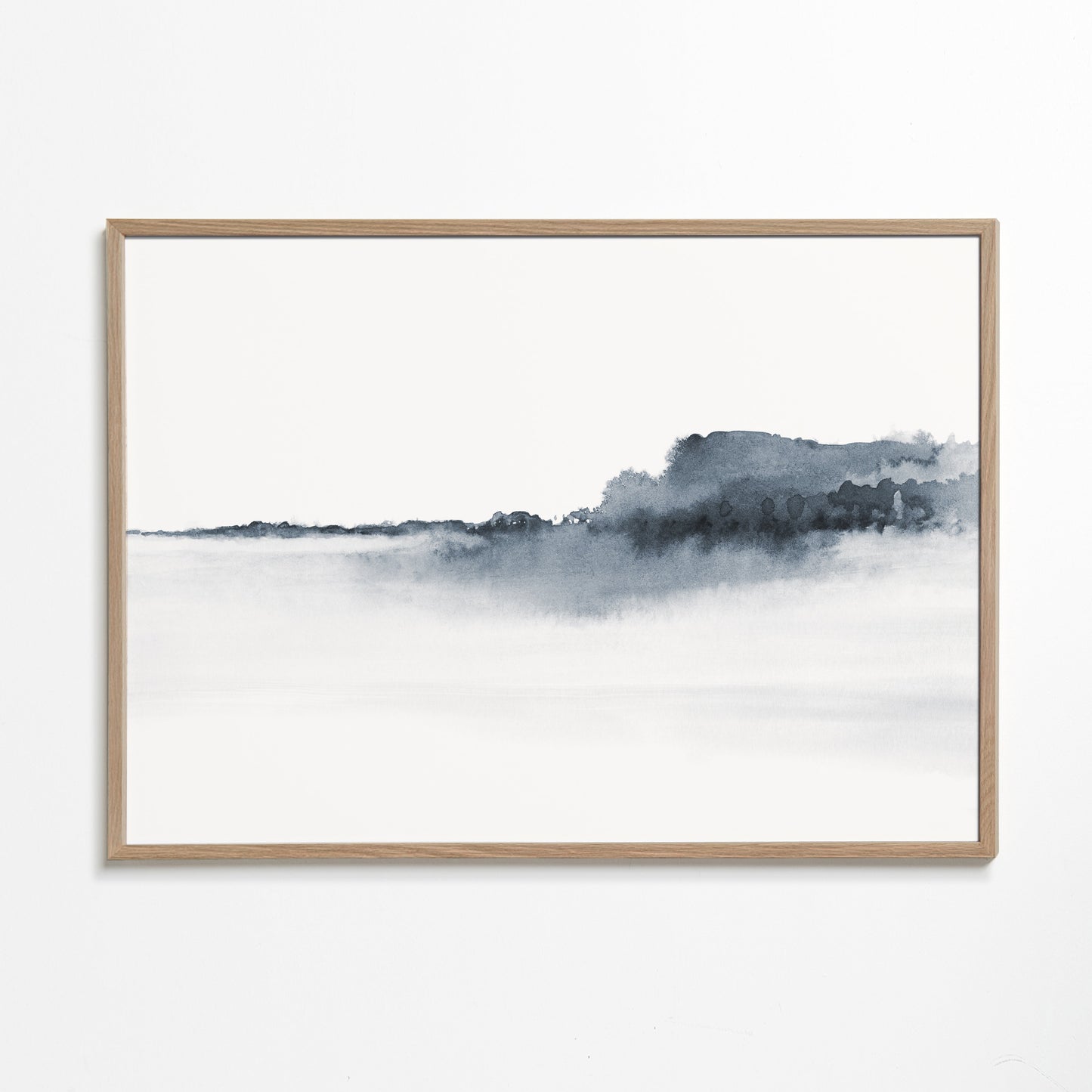 Watercolor landscape N 39 - Bluish gray