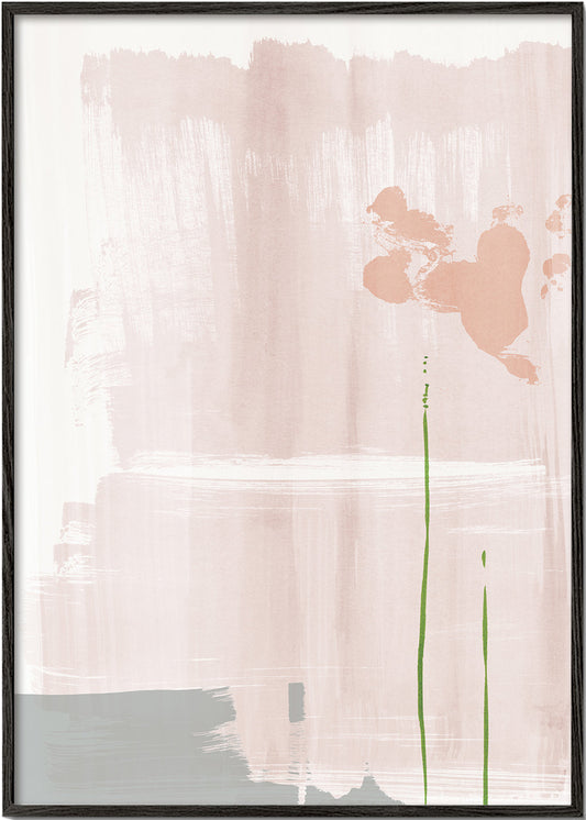 Soft pink abstract painting