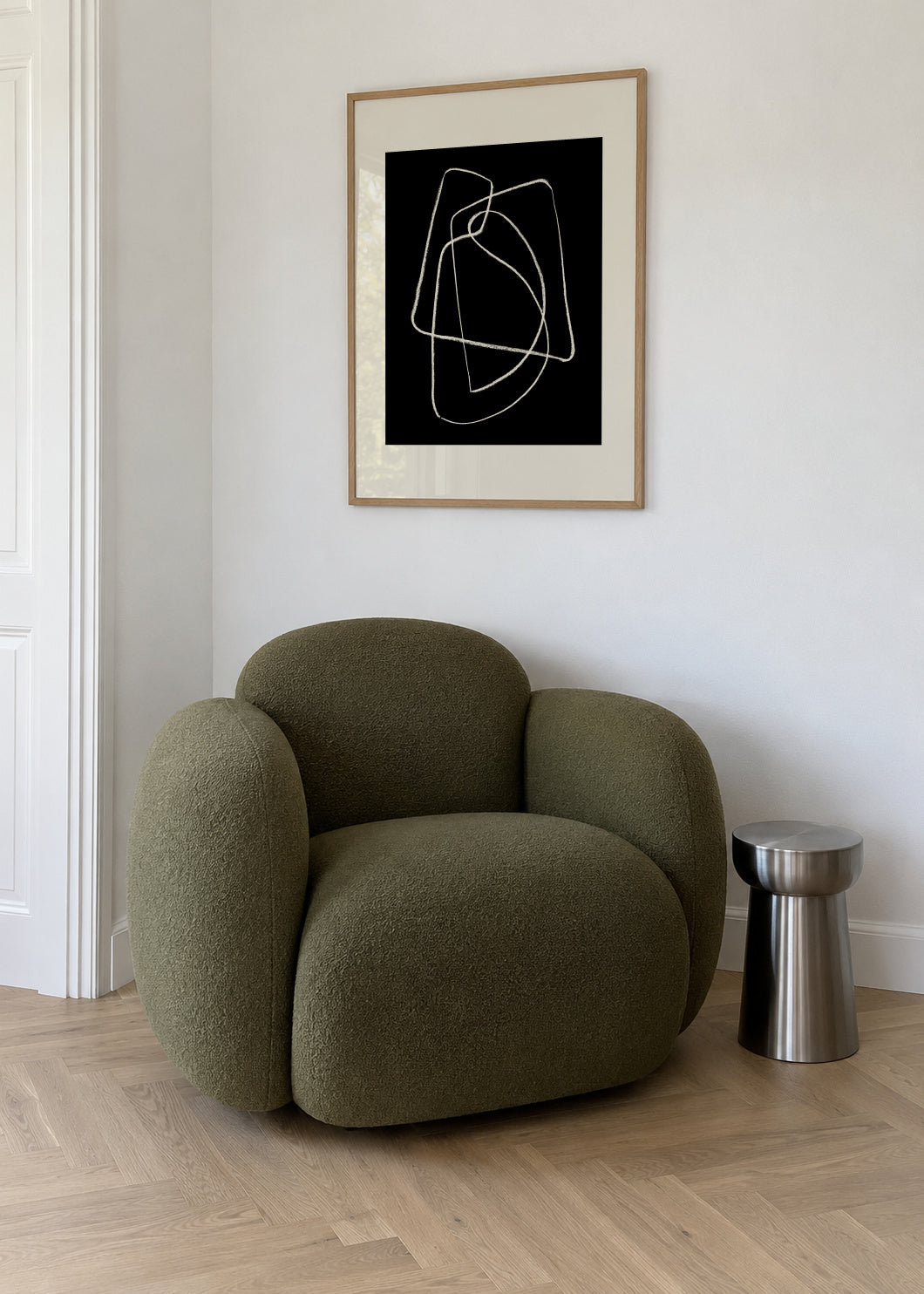 Pencil scribble Nº6 - Framed poster in an interior