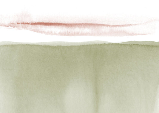 Watercolor landscape N 40 Olive green