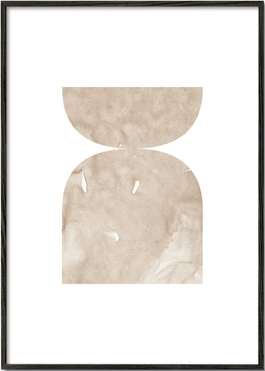 Watercolor shapes Nº1 - beige tones