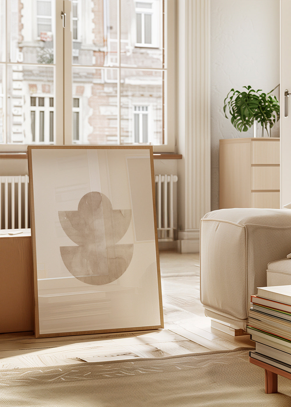 Watercolor shapes Nº5 - beige tones