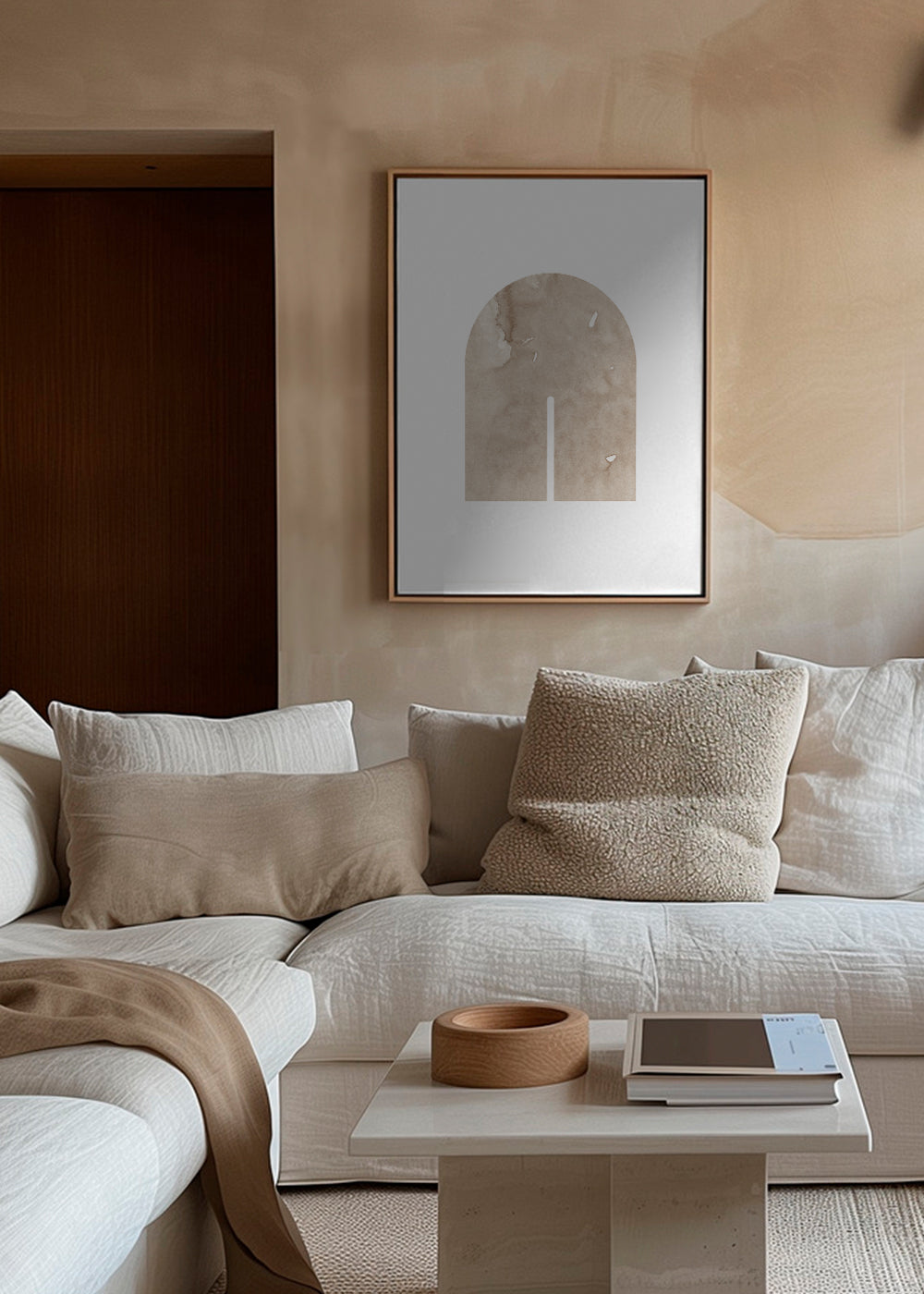 Watercolor shapes Nº7 - beige tones