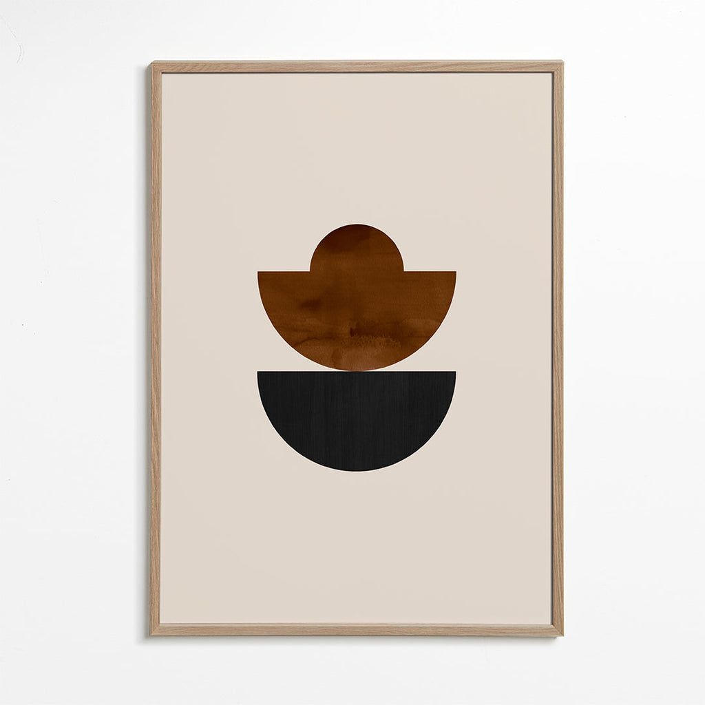 Geometric shapes Nº3 - rust & black