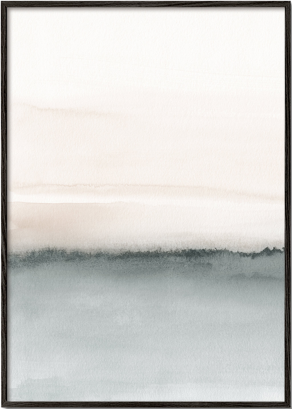 Watercolor landscape N 46 Soft coral & Gray 1/2