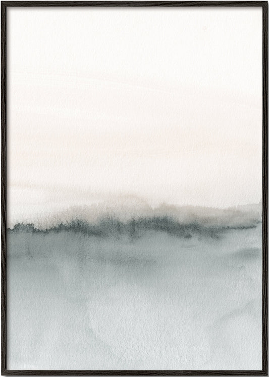 Watercolor landscape N 46 Soft coral & Gray 2/2