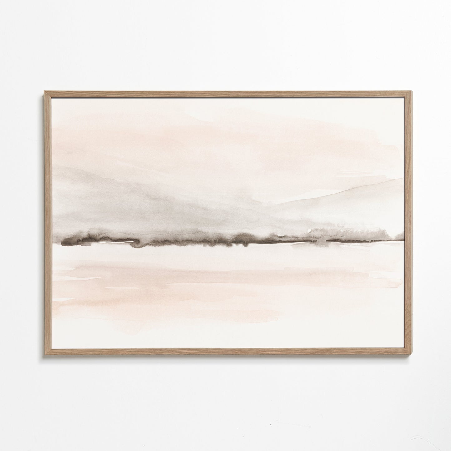 Watercolor landscape N 48 Coral & Warm Gray