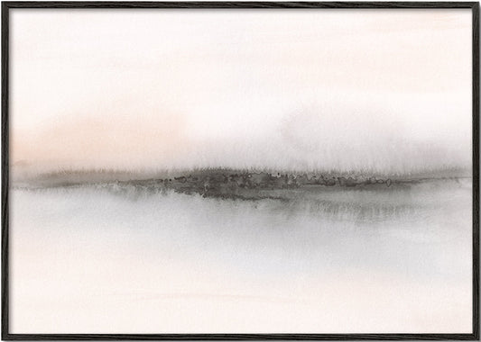 Abstract minimalist landscape in soft tones